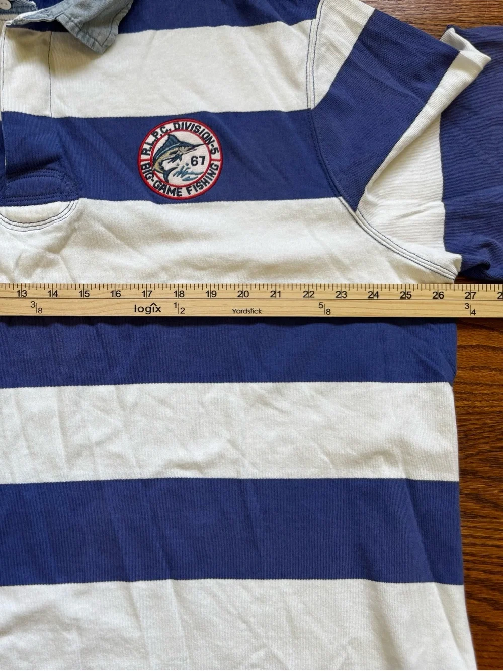 Polo Ralph Lauren XXL Rugby Shirt Fishing 67 Striped Cotton Polo